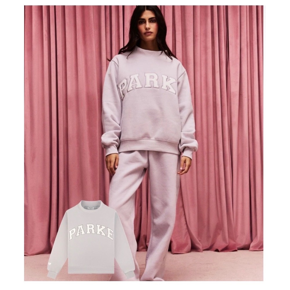 PARKE Valentines Varsity Mockneck- Lavender + White XXL New in Bag Heart Limited - Picture 15 of 16